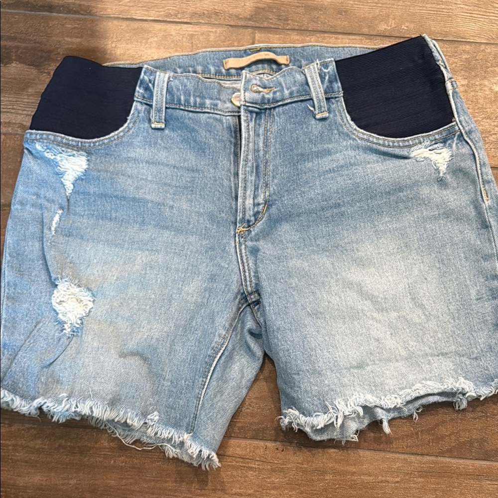 Joe’s jeans Women's Maternity Distressed Denim Shorts size 30